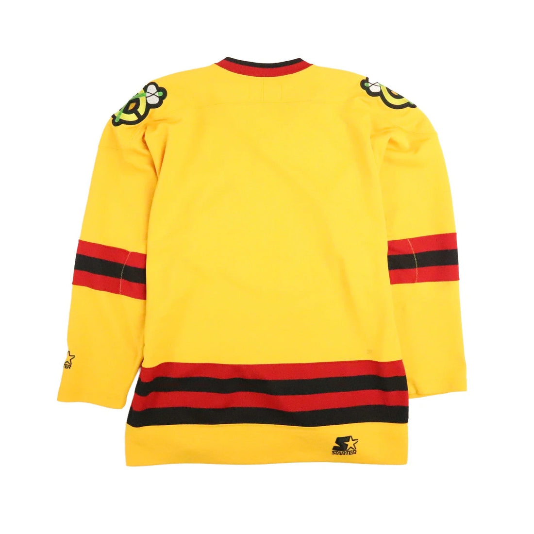 Vintage Chicago Blackhawks Starter Hockey Jersey Size Medium Gold NHL