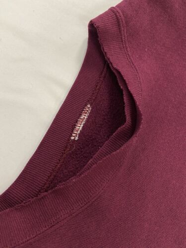 Vintage Champion Sweatshirt Crewneck Size 2XL Burgundy Embroidered Spell Out