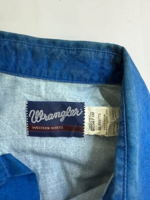 Vintage Wrangler Western Cowboy Pearl Snap Shirt Size 2XL