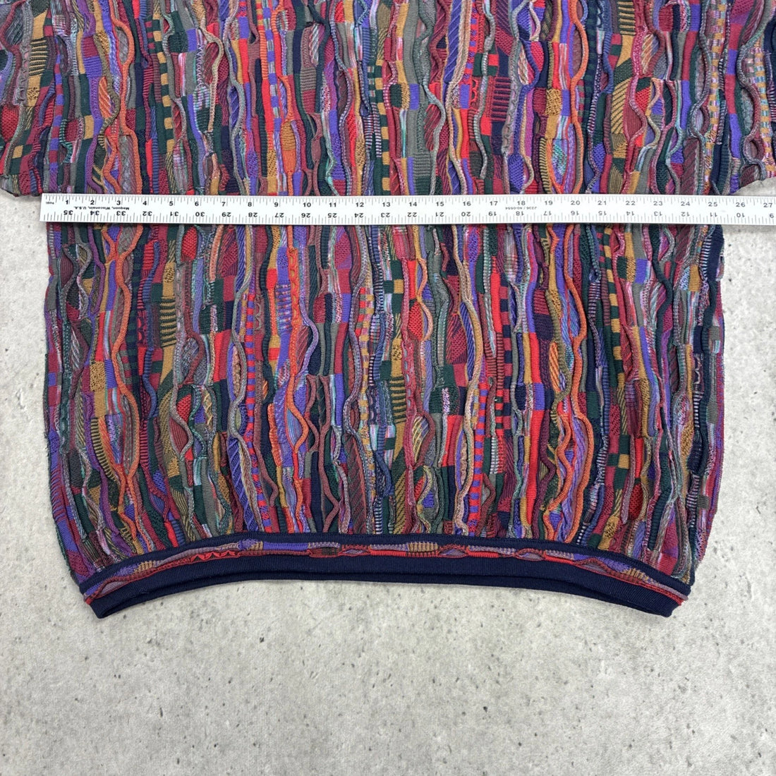 Vintage Tundra 3D Knit Crewneck Sweater Size Large 90s