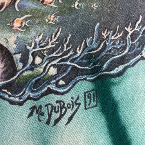 Vintage Dolphin Whale Tie Dye T-Shirt Size XL DuBois Nature 1991 90s