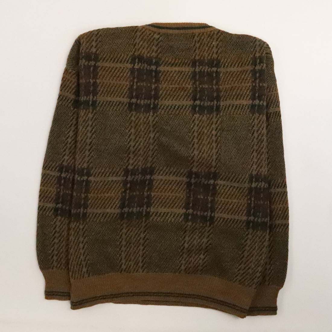 Italian Sweater Co. Sweater Size Large Plaid Made In Italy