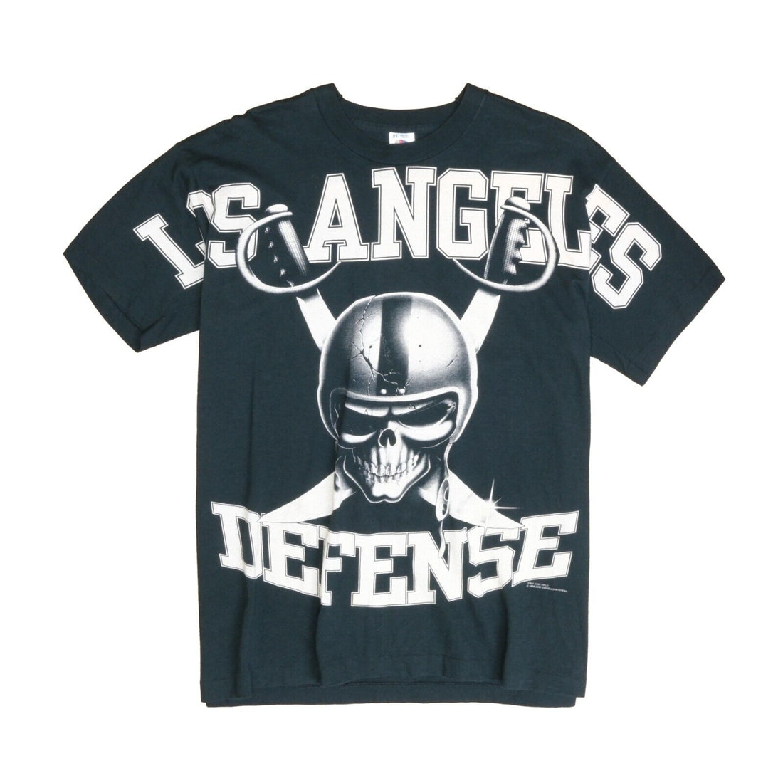 Vintage Los Angeles Raiders Defense T-Shirt Size XL All Over Print 1993 90s NFL
