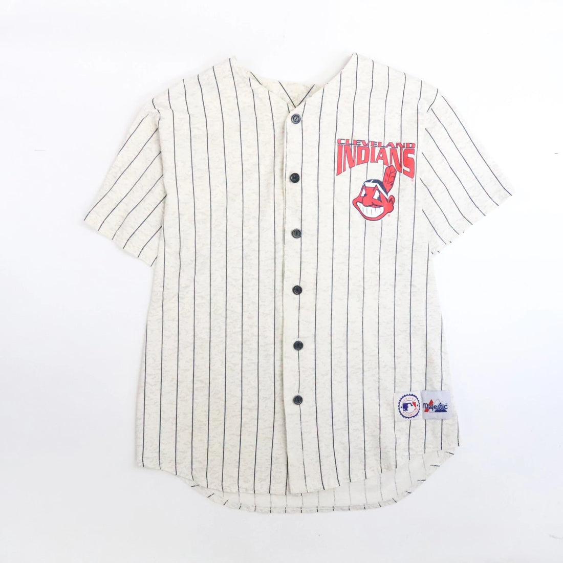 Vintage Cleveland Indians Majestic Cotton Baseball Jersey Size Large MLB