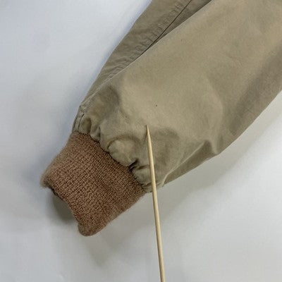 Vintage Salvalaine Sierra Du-Val Bomber Jacket Size Medium Beige