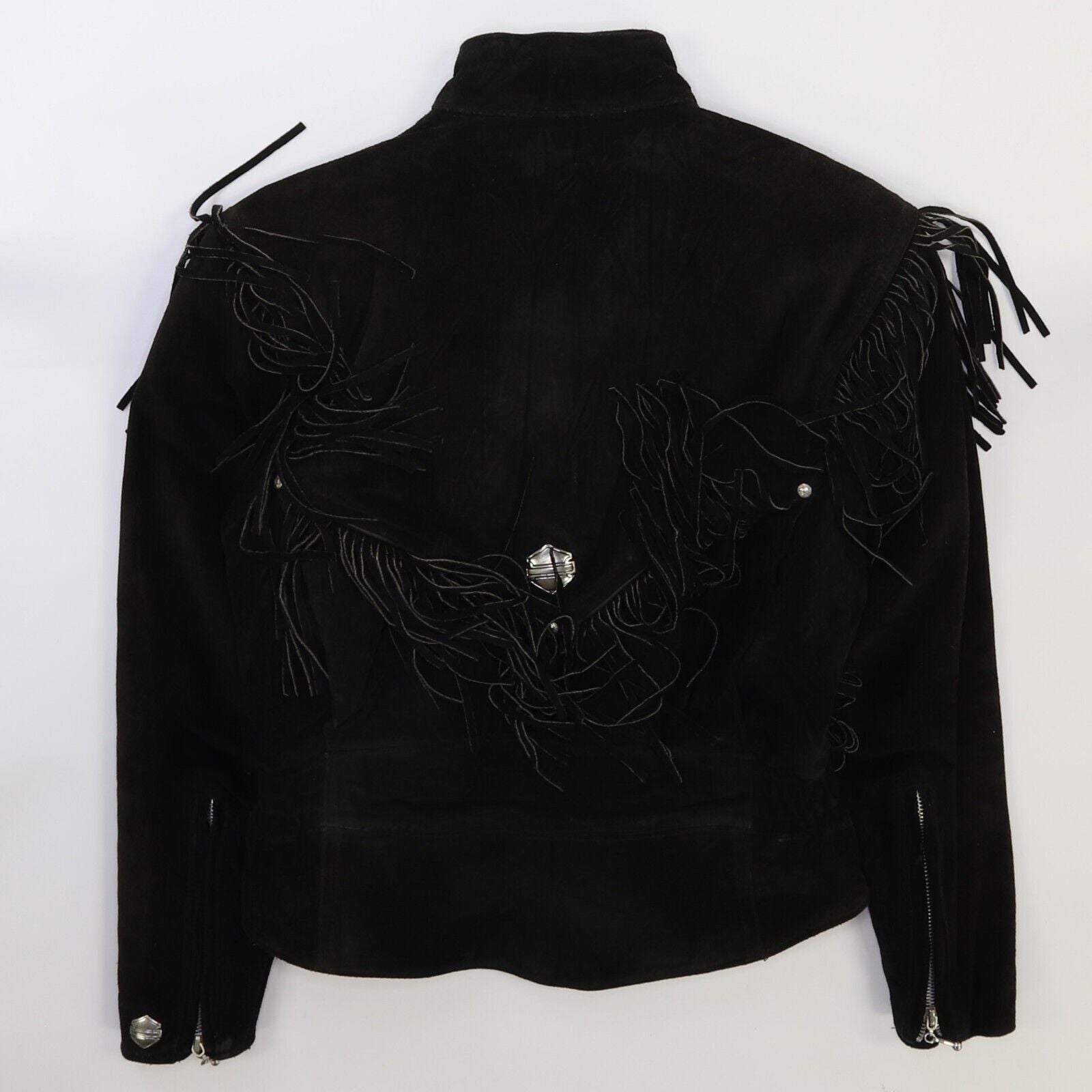 Harley davidson womens leather jacket with fringe best sale