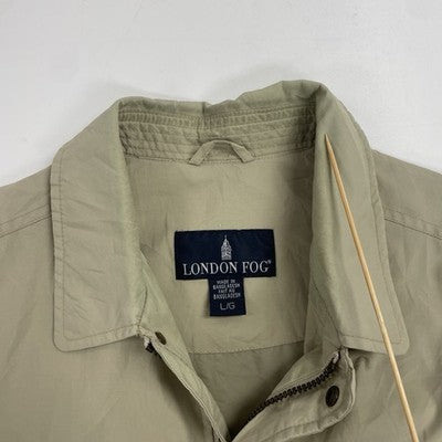 Vintage London Fog Bomber Jacket Size Large Beige
