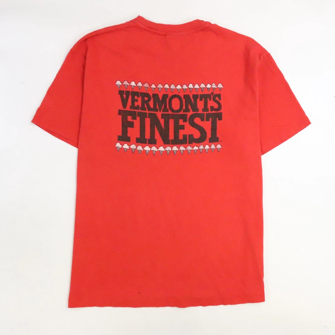 Vintage Ben & Jerry's Ice Cream Vermont's Finest T-Shirt Size XL Red 90s