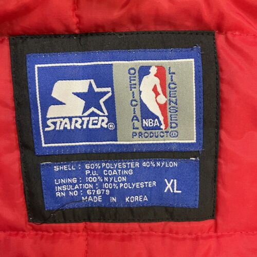 Vintage Chicago Bulls Starter Puffer Jacket Size XL 90s NBA