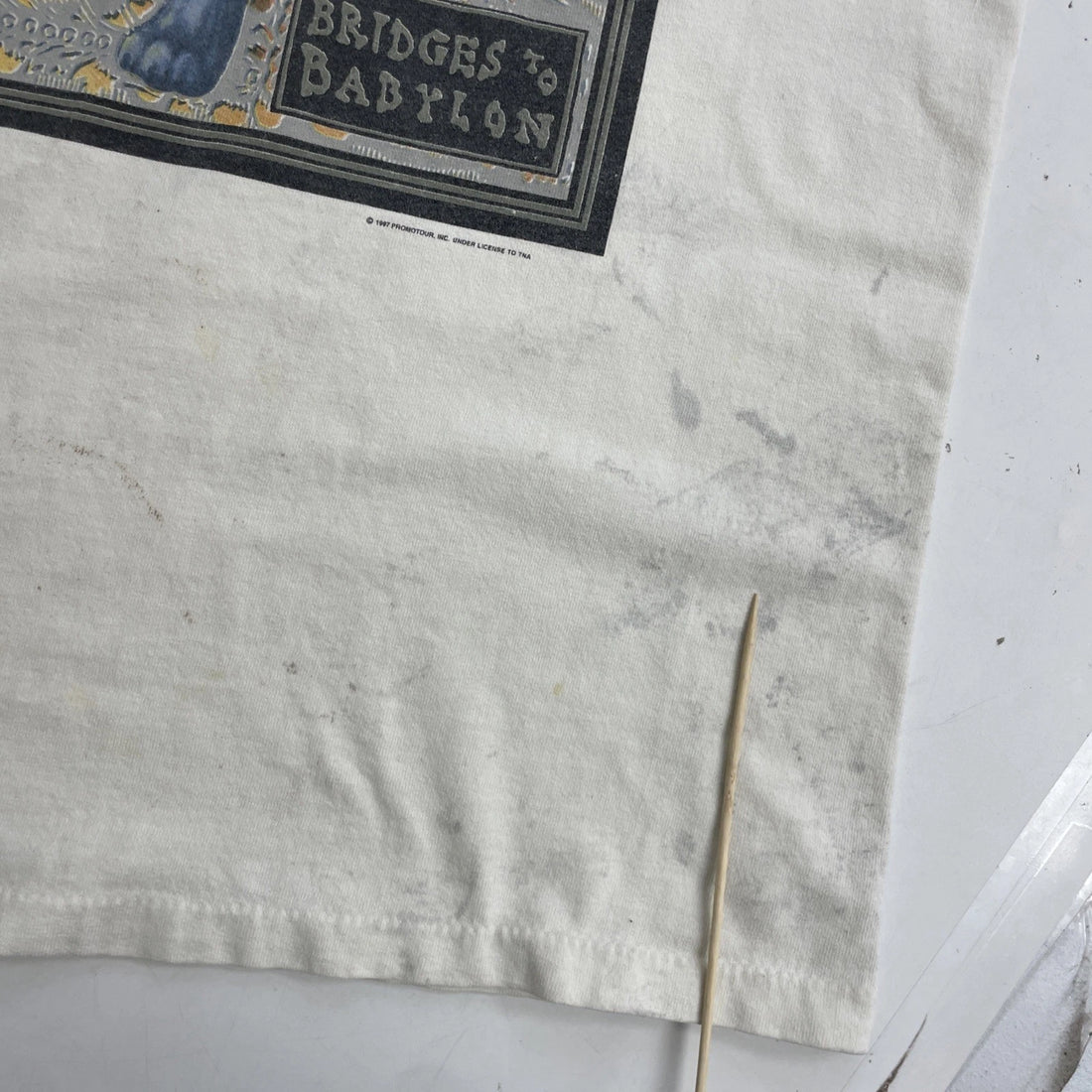 Vintage The Rolling Stones Bridges To Babylon T-Shirt Size XL Distressed 90s