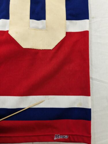 Vintage Montreal Canadiens Maska Superfil Hockey Jersey Size Small Red NHL