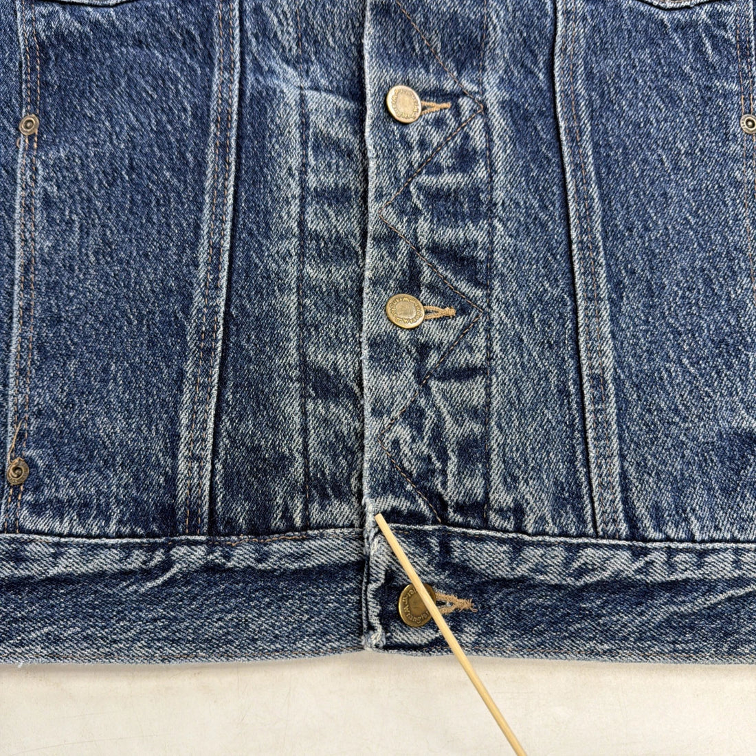 Vintage Wrangler Denim Trucker Jacket Size Large Blue