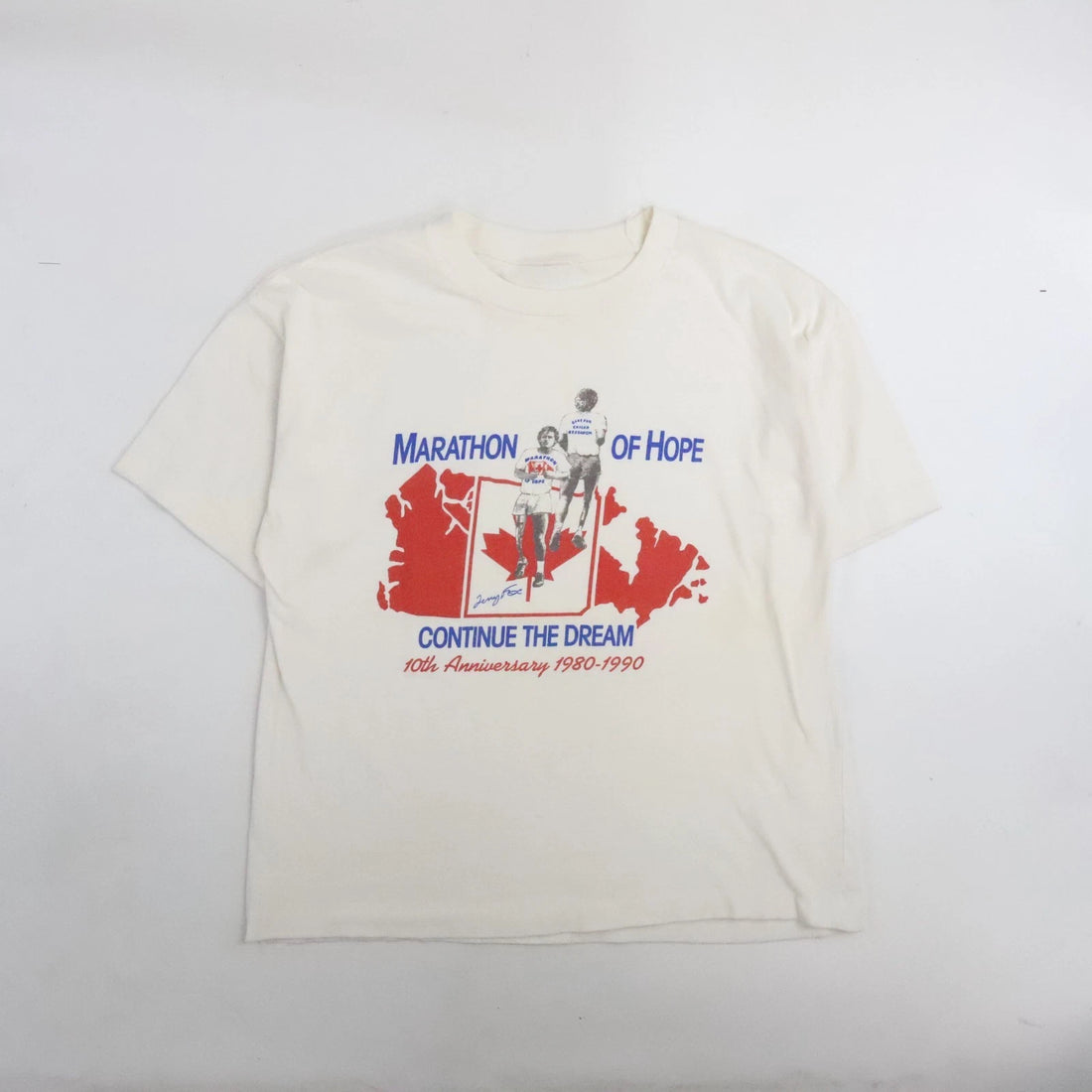 Vintage Terry Fox Marathon Of Hope 10th Anniversary T-Shirt Size Medium 90s