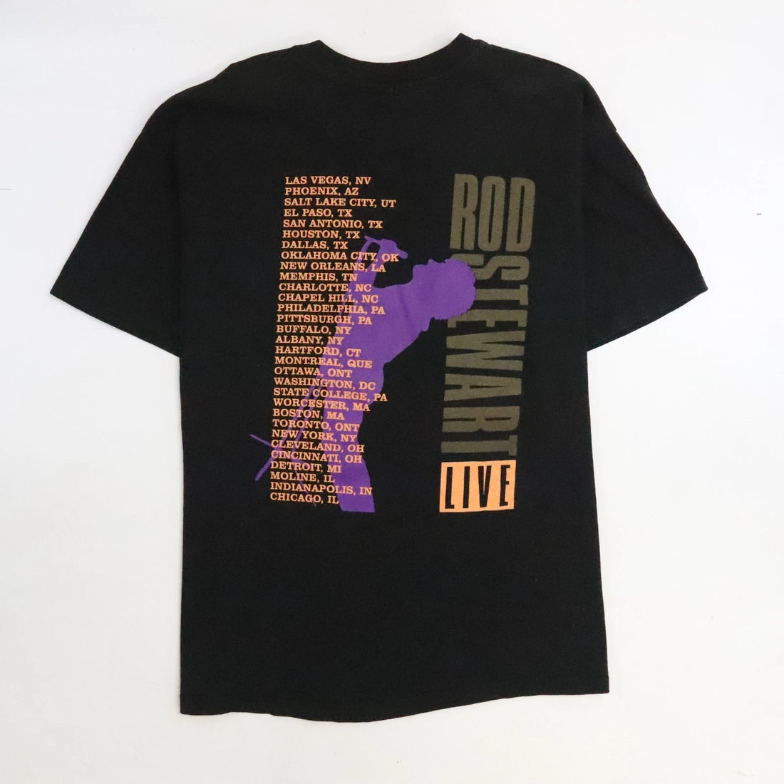 Vintage Rod Stewart Live Tour T-Shirt Size Large Music