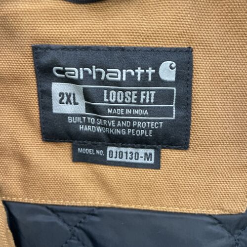 Carhartt Canvas Bomber Work Jacket Size 2XL Brown