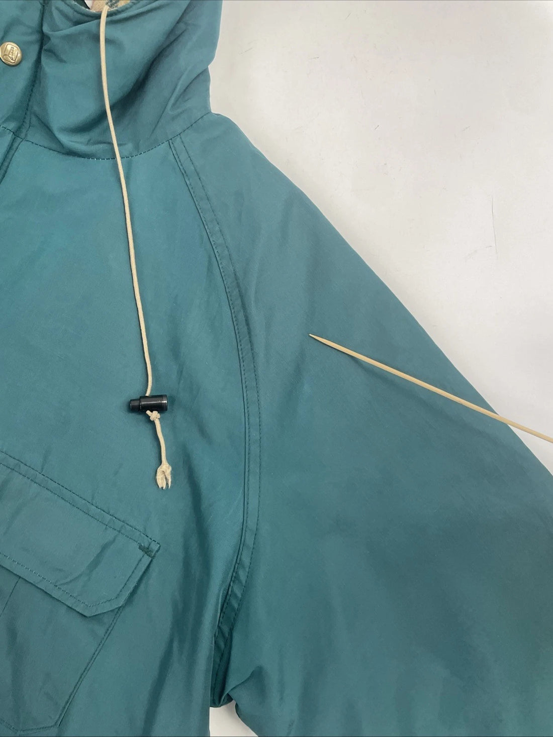 Vintage Lands End Parka Field Coat Jacket Size XL Green Wool Lined