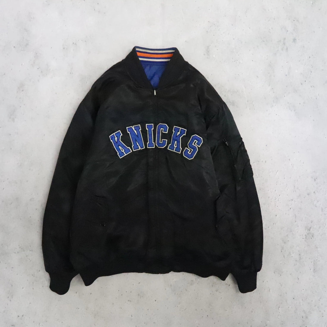 New York Knicks Reebok Satin Quilted Reversible Jacket XL NBA