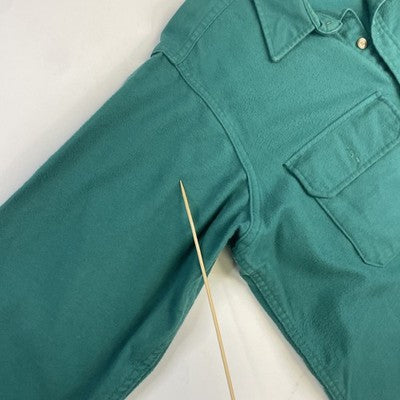 Vintage Woolrich Button Up Shirt Size Large Teal 90s