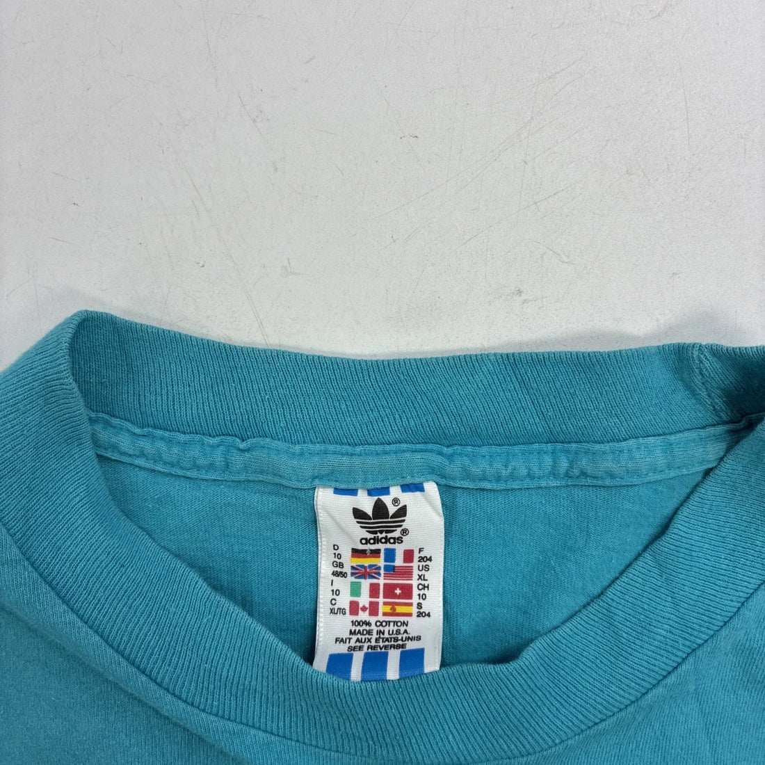 Vintage Adidas Soccer Wrap Around T-Shirt Size XL 90s