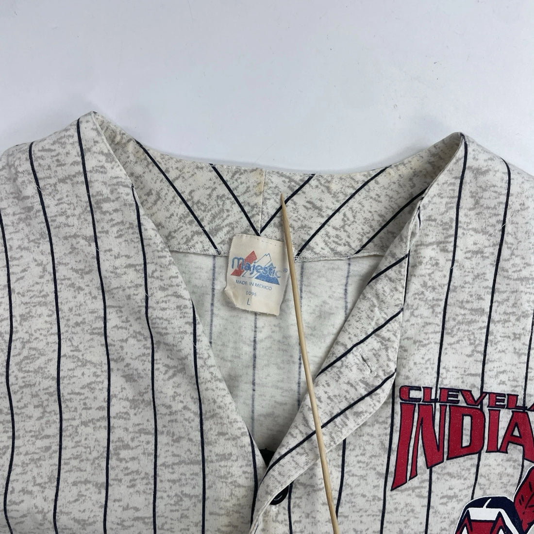 Vintage Cleveland Indians Majestic Cotton Baseball Jersey Size Large MLB