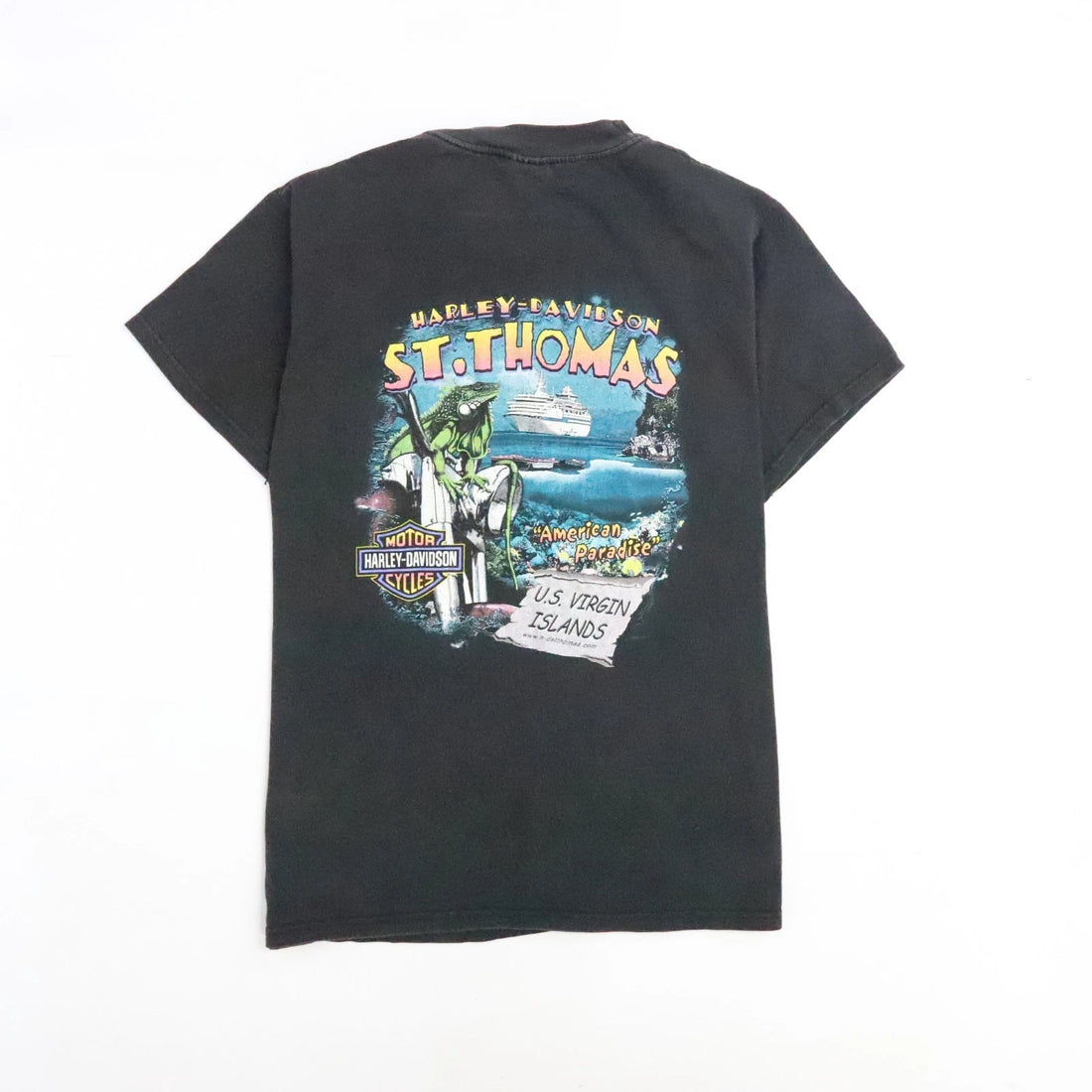 Vintage Harley Davidson St Thomas Pocket T-Shirt Size Medium