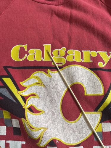 Vintage Calgary Flames Sweatshirt Crewneck Size Large 1993 90s NHL