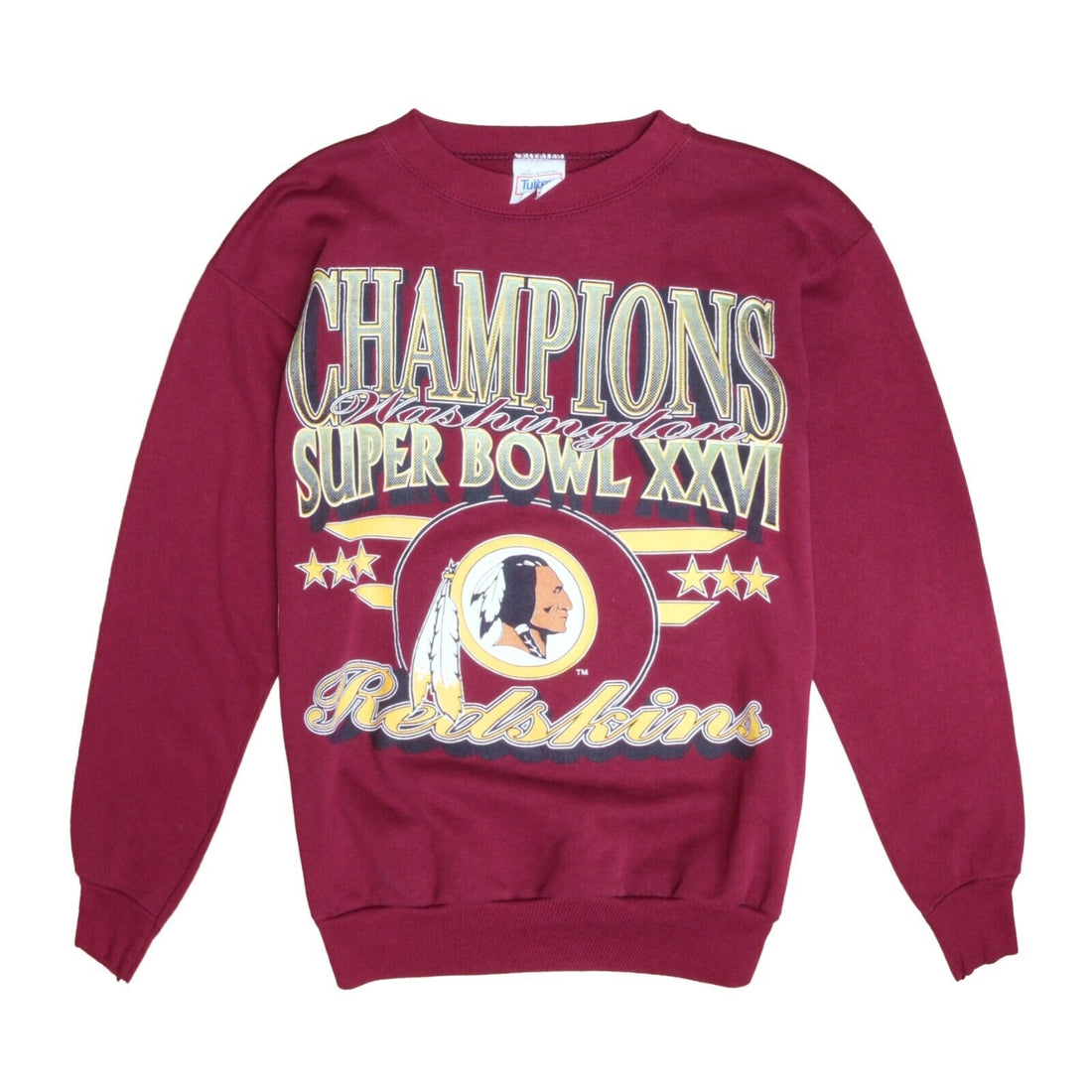 Vintage Washington Redskins Super Bowl XXVI Sweatshirt Size Medium 90s NFL