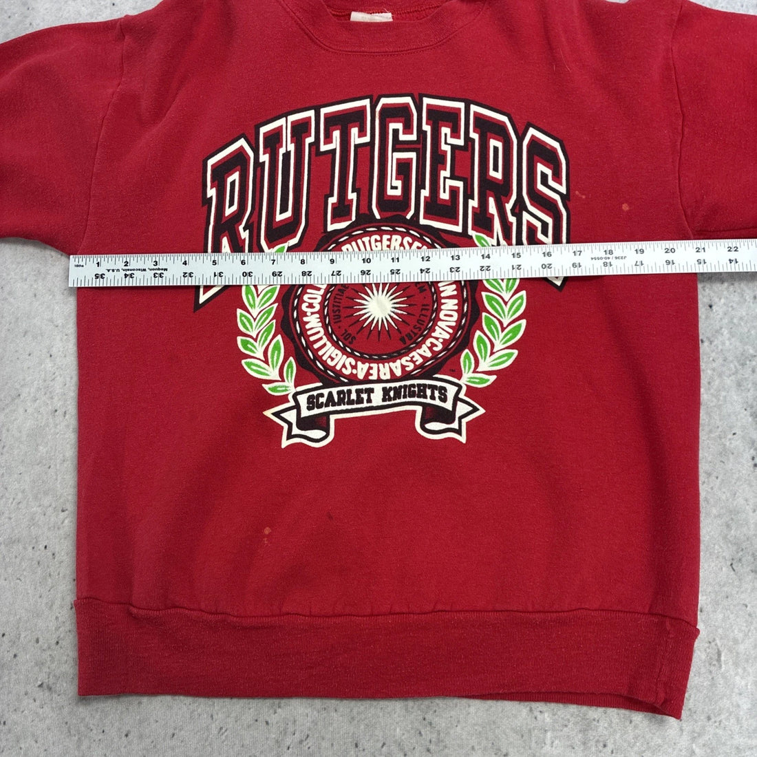 Vintage Rutgers Scarlet Knights Crest Crewneck Sweatshirt Size XL NCAA