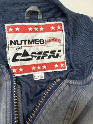 Vintage Notre Dame Fighting Irish Nutmeg Campri Bomber Jacket Size XL 90s NCAA