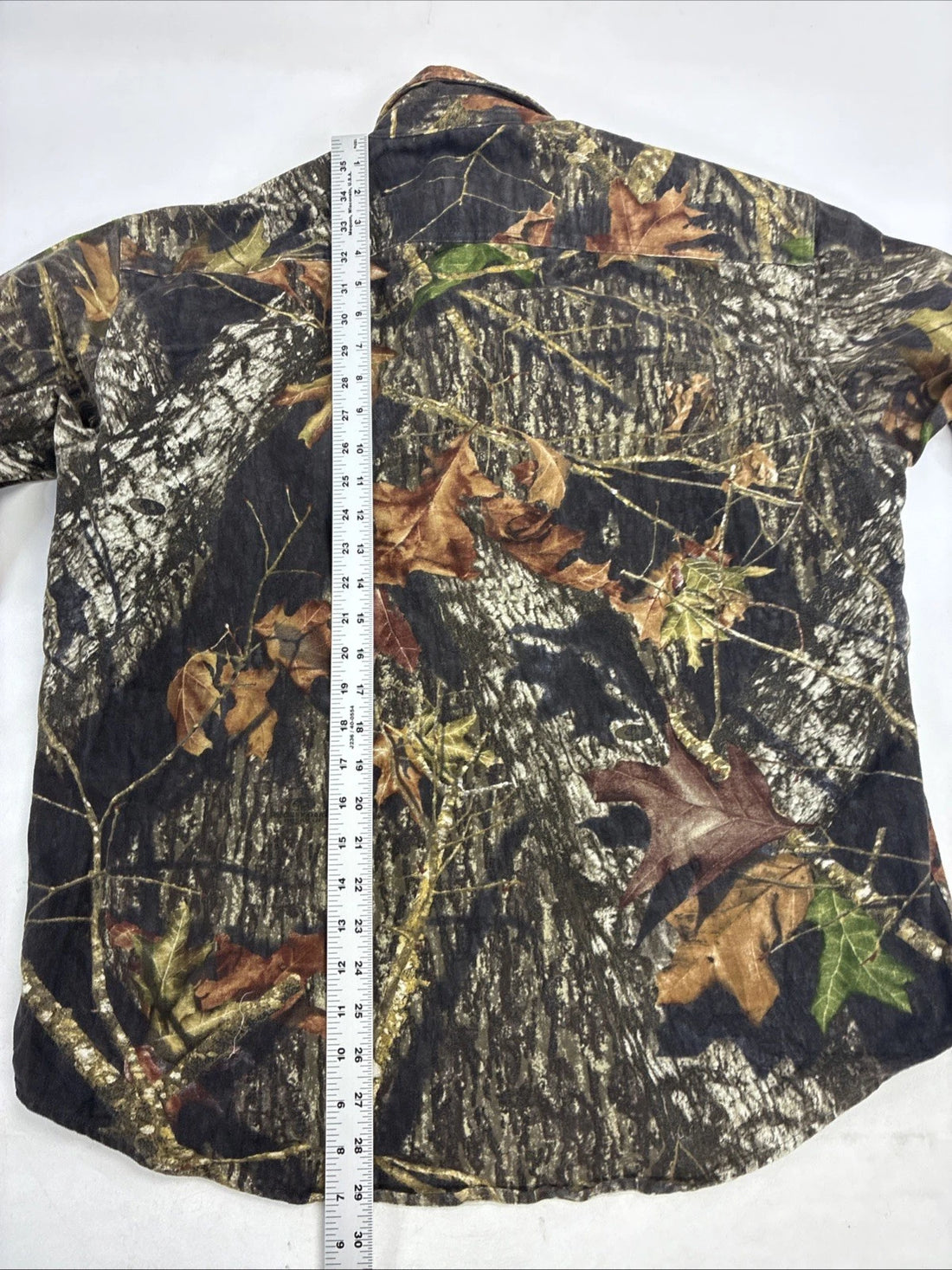 Vintage Cabela's Mossy Oak Break Up Camo Button Up Shirt Size Large