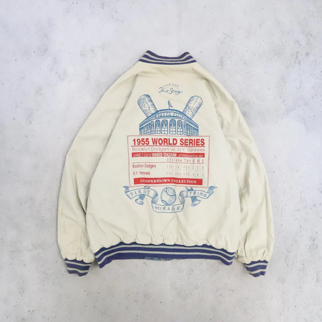Vintage Brooklyn Dodgers Mirage Reversible Bomber Jacket Size XL MLB