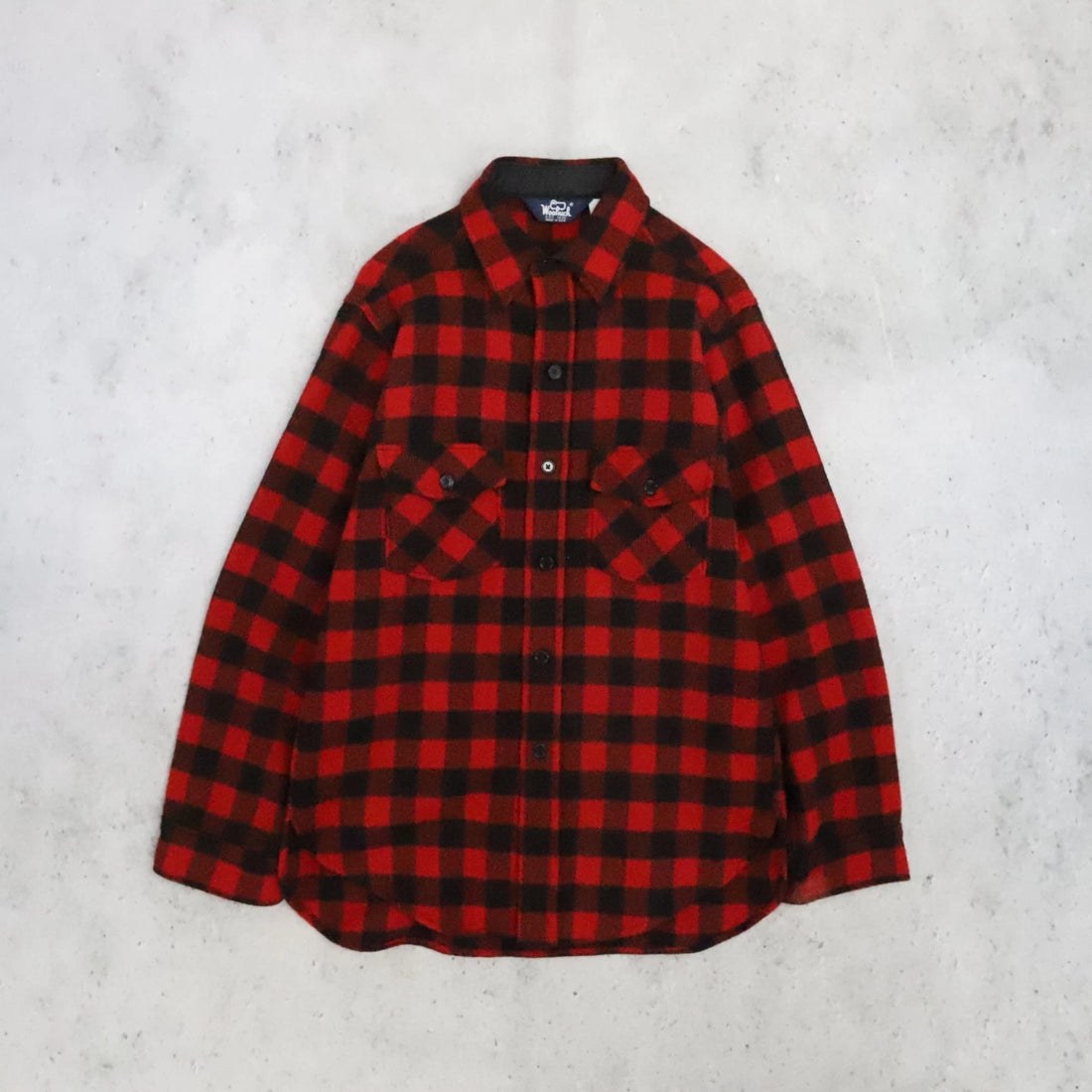 Vintage Woolrich Wool Button Up Shirt Size Medium 80s