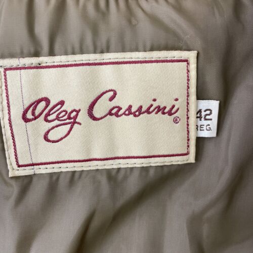 Vintage Oleg Cassini Leather Jacket Size 42 Reg Red Lenzip