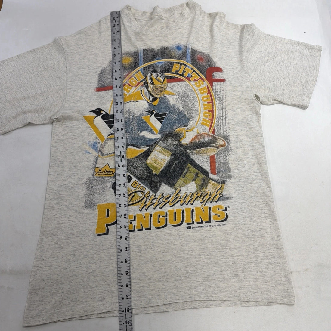 Vintage Pittsburgh Penguins Bulletin T-Shirt Size XL 1992 90s NHL