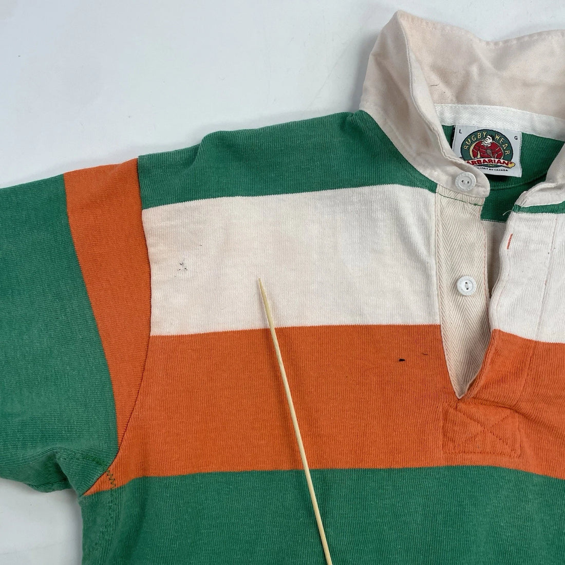 Vintage Ireland Barbarian Rugby Shirt Size Large Stripes