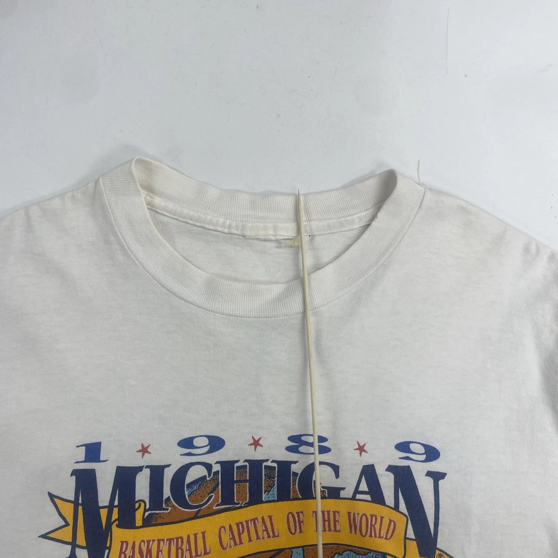 Vintage Detroit Pistons Michigan Wolverines T-Shirt Large 1989 NBA NCAA