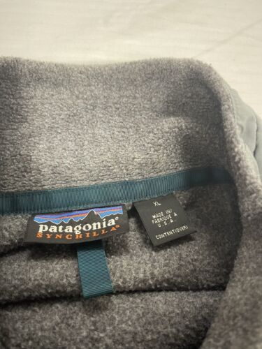 Vintage Patagonia Synchilla Fleece Jacket Size XL Gray Full Zip 90s
