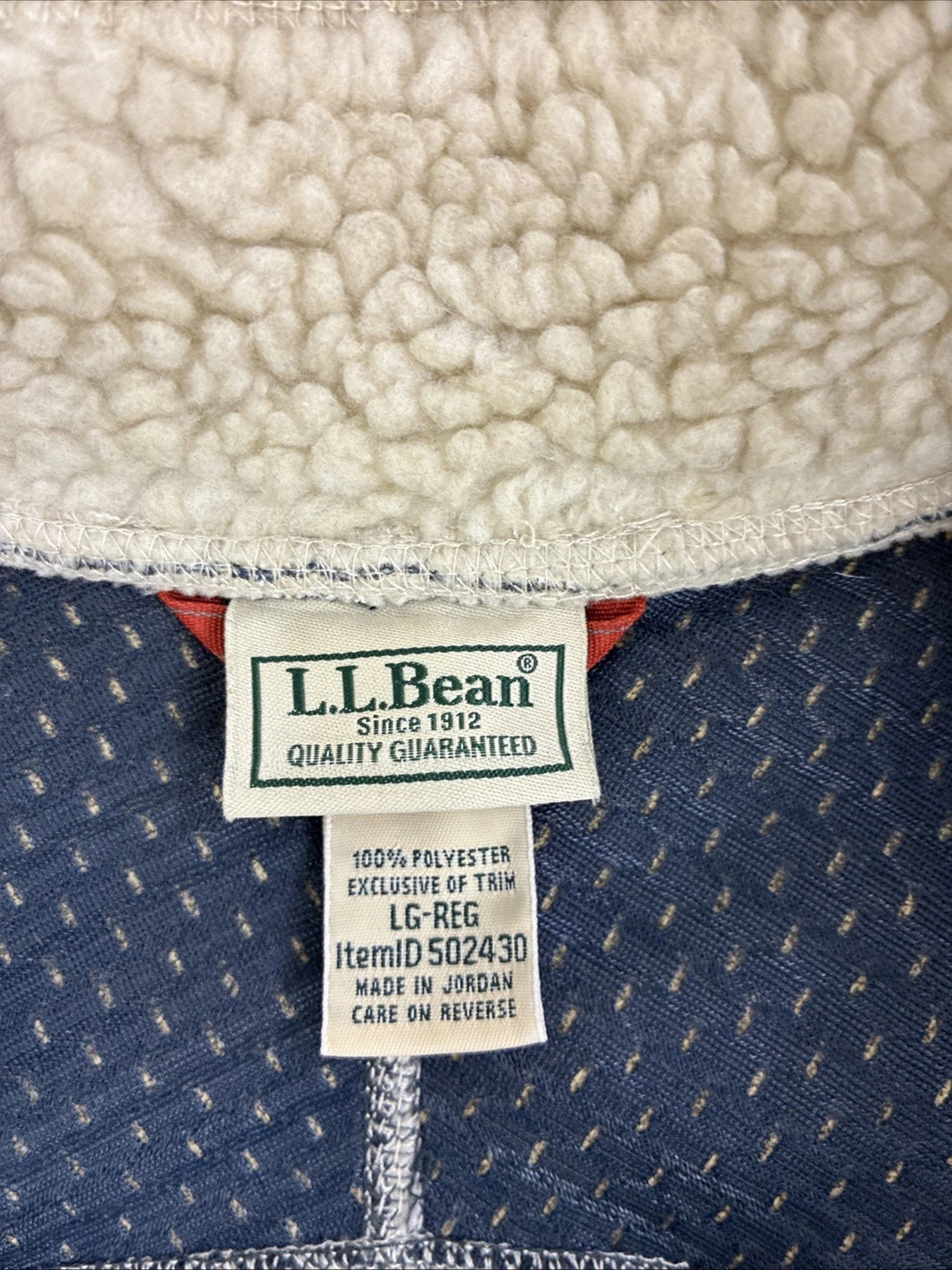 L.L. Bean Pile Fleece Vest Jacket Size Large
