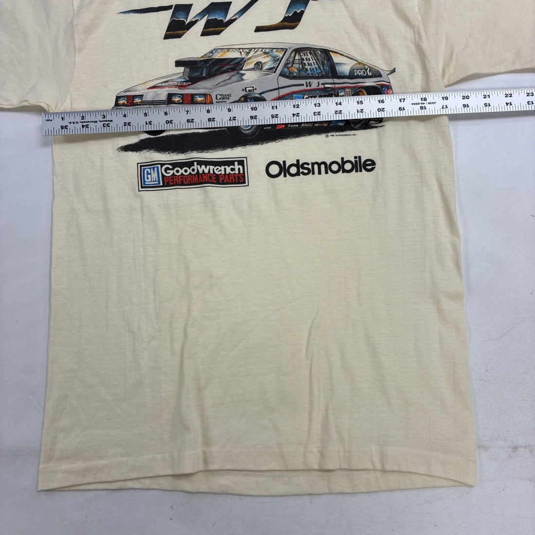 Vintage Warren Johnson WJ Oldsmobile Goodwrench Racing T-Shirt Large 1986 80s
