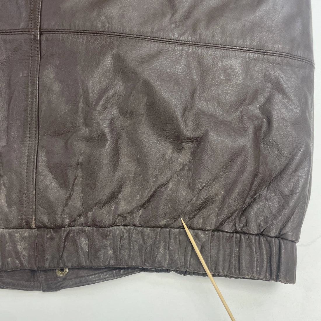 Vintage Eddie Bauer Leather Vest Jacket Size Medium Brown