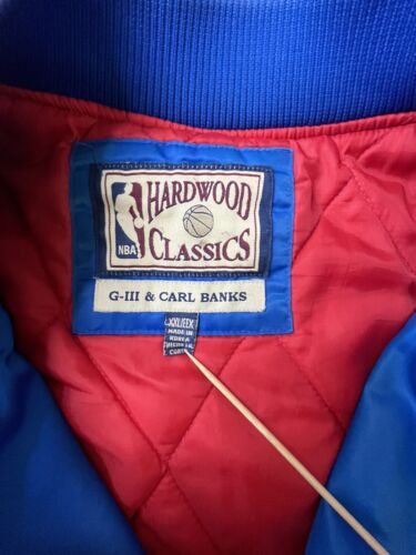 Philadelphia 76ers GIII Carl Banks Bomber Jacket Size 2XL Hardwood Classics NBA