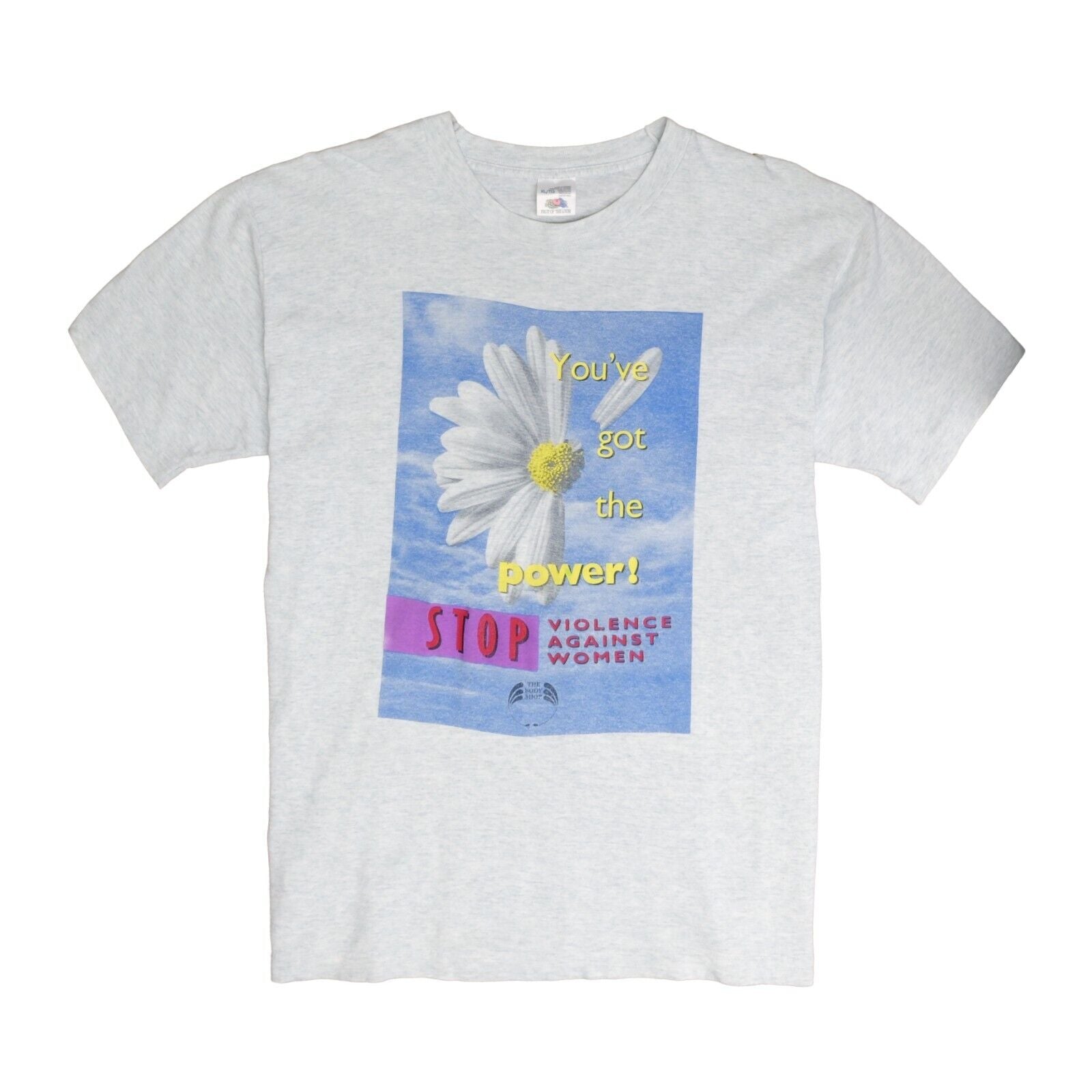 Vintage The Body Shop Stop Violence Against Women T-Shirt Size XL Gray –  Throwback Vault