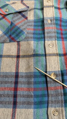 Vintage Eddie Bauer Wool Button Up Shirt Size Large Plaid