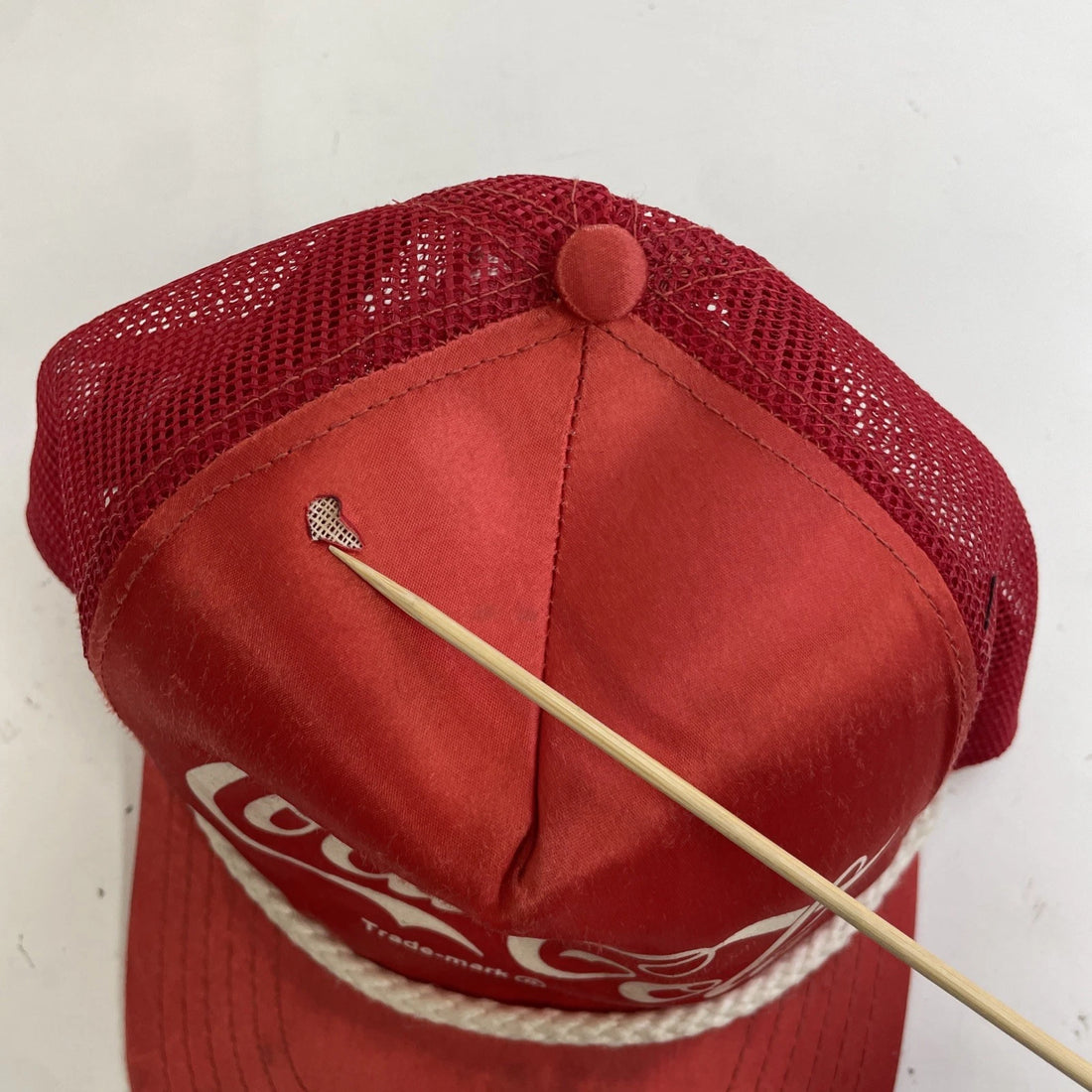 Vintage Coca-Cola Satin Trucker Snapback Hat Cap OSFA Red Coke Promo