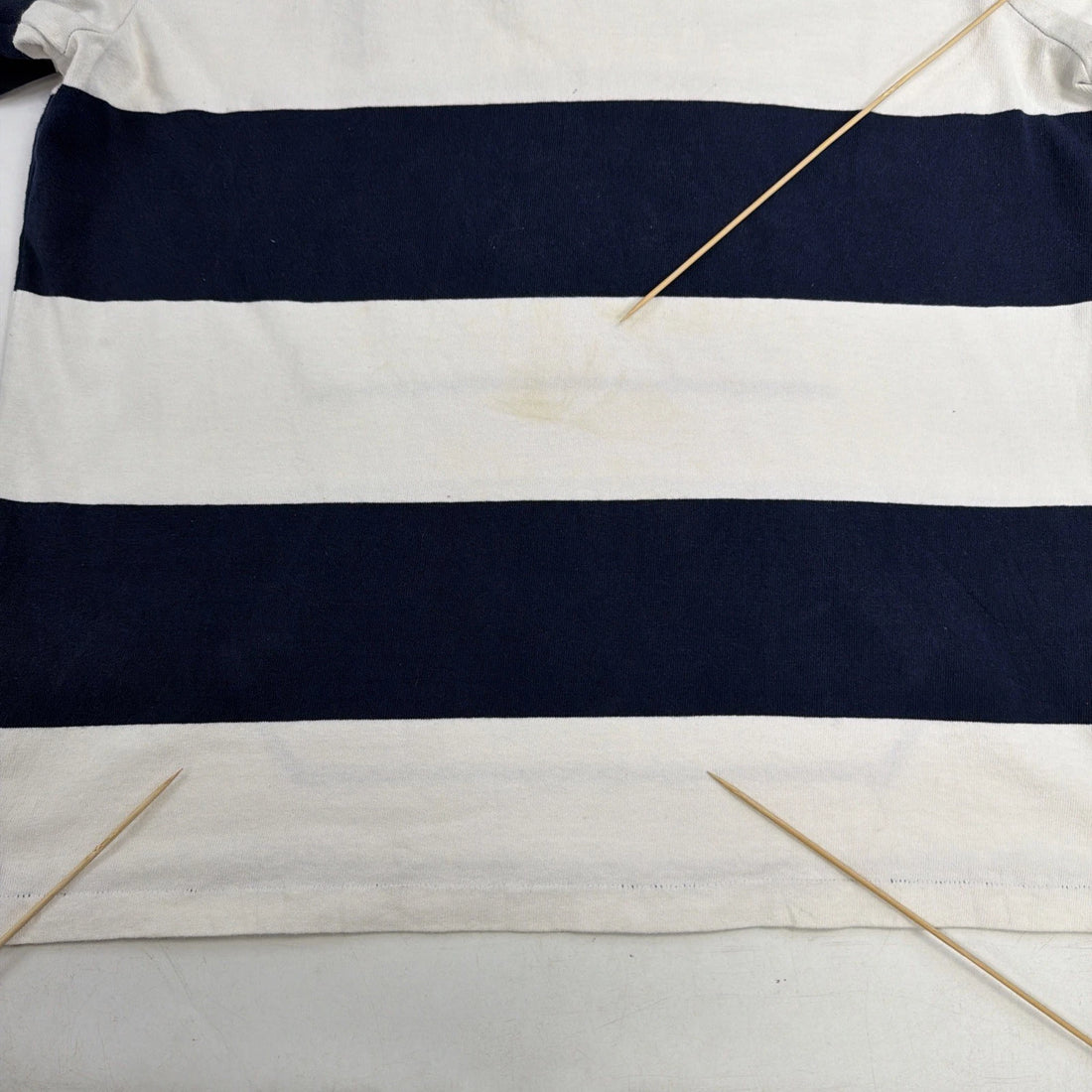 Polo Ralph Lauren Bear Hooded Rugby Henley Shirt Size Large Striped