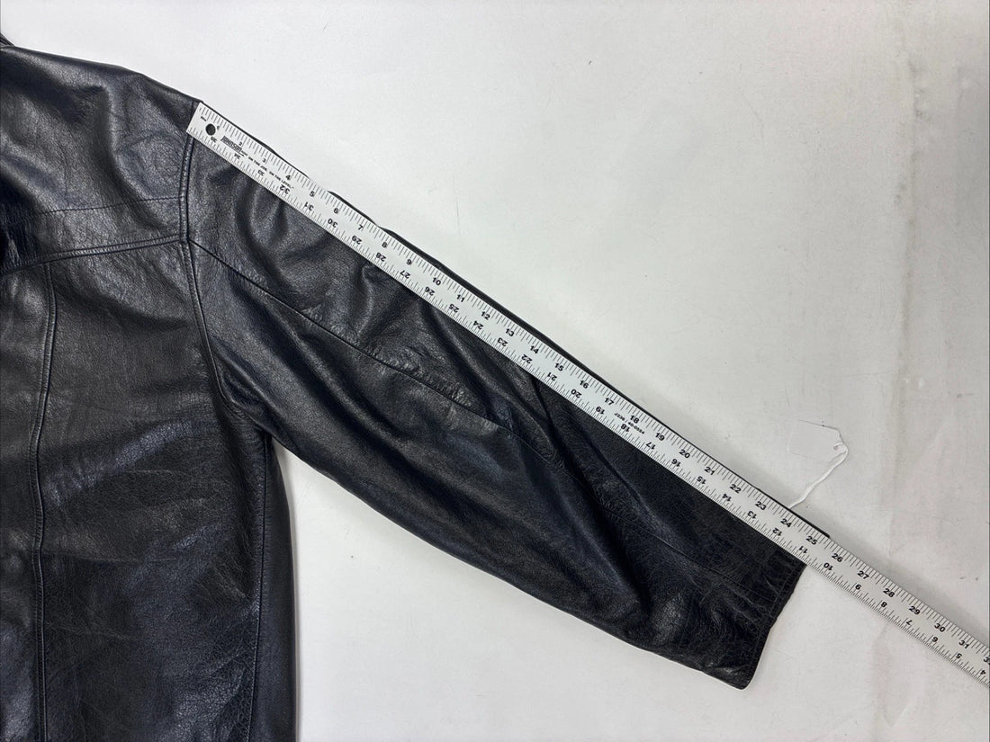 Wilsons M Julian Leather Coat Jacket Size XL Black