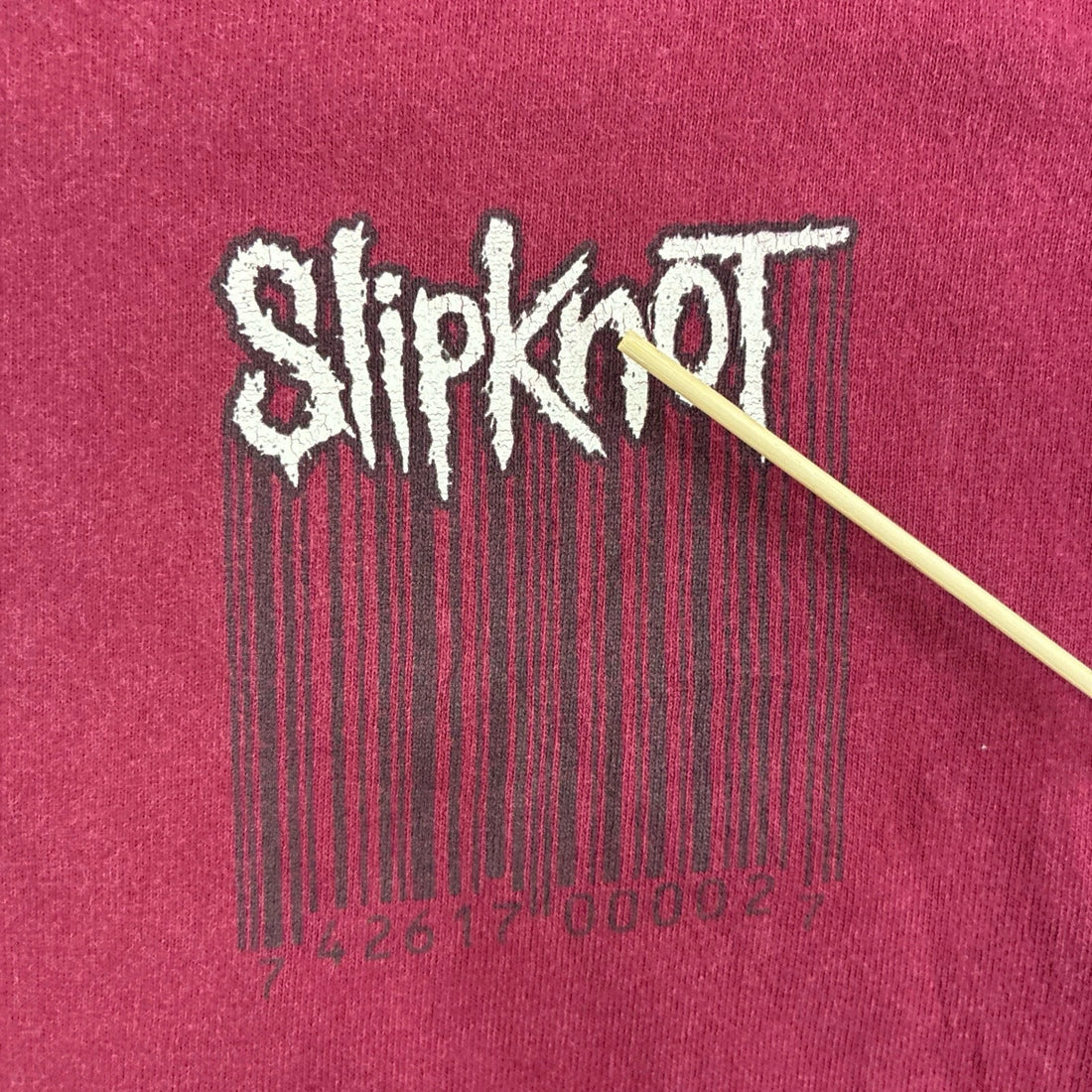 Vintage Slipknot Barcode Band T-Shirt Size 2XL