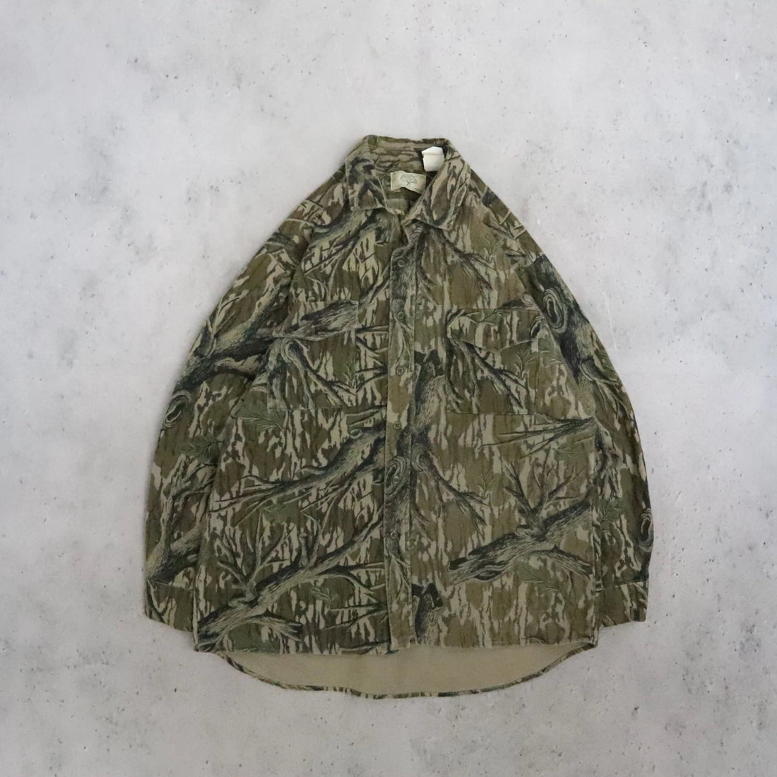 Vintage Mossy Oak Camo Button Up Shirt Size Large