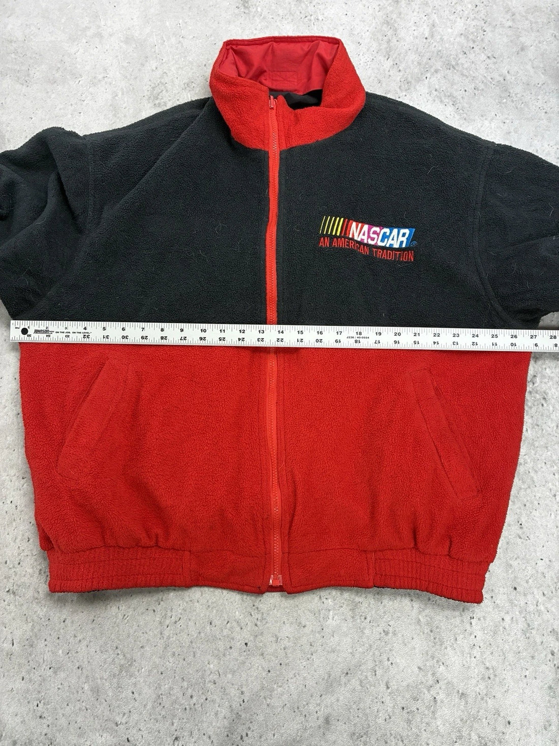 Vintage NASCAR Racing Fleece Jacket Size XL Reversible