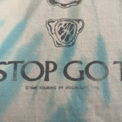 Vintage Robert Plant Non Stop Go Tour Tie Dye T-Shirt Size Medium 1988 80s